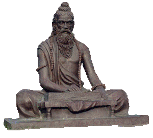 Image of a statue of a Patanjali saint who codified the science of yoga.